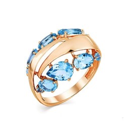 Золотое кольцо с натуральными топазами - 01-2-571-1300-010
