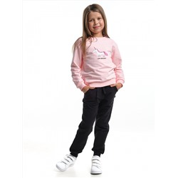 Комплект с брюками для девочки (98-122см) UD 6949-2(2) розов/черный