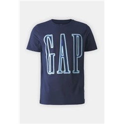 GAP - LOGO - принт на футболке - темно-синий