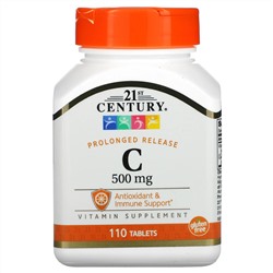 21st Century, Vitamin C, Prolonged Release, 500 mg, 110 Tablets