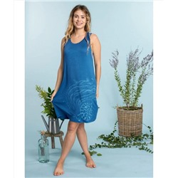 Женское вискозное платье/сорочка LND-711 A20 синий, KEY (Польша)