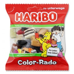 Жевательный мармелад Haribo Color-Rado (вкус фруктовый с лакрицей) 100 гр