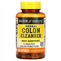 Mason Natural, Очищающее травяное средство для кишечника, 100 капсул