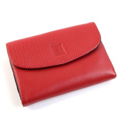 Маленький женский мягкий кожаный кошелек с магнитной кнопкой VerMari 3907-1806А Ред/Блек