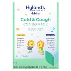 Hyland's Naturals, набор средств от простуды и кашля для детей, для приема в дневное/ночное время, от 2 до 12 лет, 2 флакона по 118 мл (4 жидк. унции)