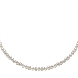Collar - oro blanco 18 kt - perlas de agua dulce - Ø de la perla: 4.5 - 5.5 mm