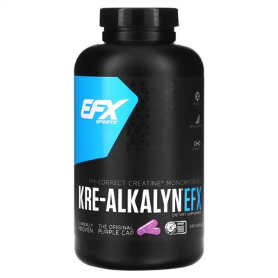 EFX Sports, Kre-Alkalyn EFX, креатин, 240 капсул