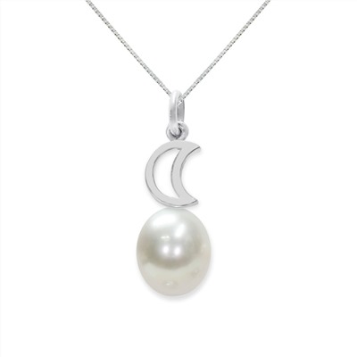 Collar con colgante - plata 925 - perla de agua dulce - Ø: 6.5 - 7 mm
