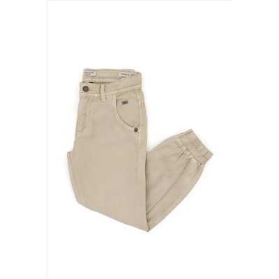Бежевые брюки из плотной ткани для мальчика Неожиданная скидка в корзине