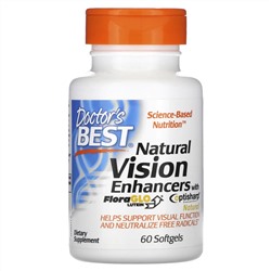 Doctor's Best, натуральное средство для улучшения зрения с лютеином FloraGlo, 60 капсул