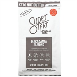 SuperFat, Keto Nut Butter, миндаль макадамия, 30 г (1,06 унции)