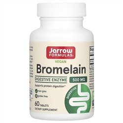 Jarrow Formulas, веганский бромелаин, 500 мг, 60 таблеток