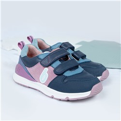 Biomecanics - sneakers altas - cuero - azul y rosa