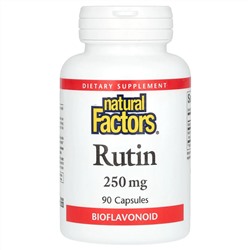 Natural Factors, рутин, 250 мг, 90 капсул