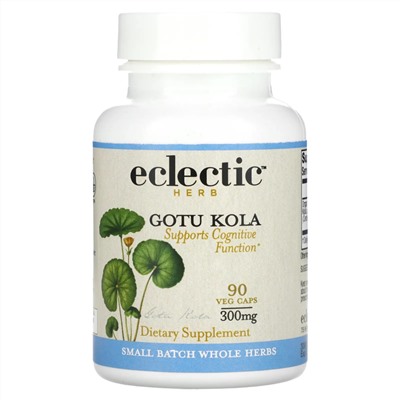 Eclectic Herb, готу кола, 300 мг, 90 растительных капсул