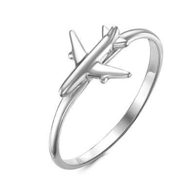 Серебряное кольцо "Самолетик" - 965