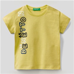 T-Shirt - 100% Baumwolle - Logoaufdruck - gelb