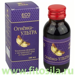 Концентрат "Огневка-Ультра" с экстрактами трав от паразитов, 100 мл, т. м. "ЖИВА"