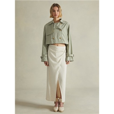 Trench cropped morbido