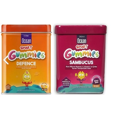 Ocean Smart Gummies Defense Smart Gummies Sambucus, набор преимуществ из 2 предметов Oceankarma