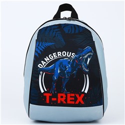 Рюкзак «Динозавр», 20х13х26, отд на молнии, синий