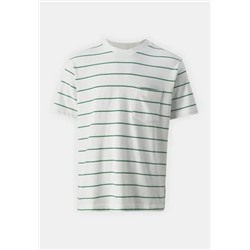 GAP - ORIGINAL POCKET STRIPE - принт на футболке - кремовый