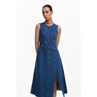 Denim midi dress