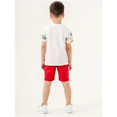 Mışıl Kids Комплект из футболки и шорт с круглым вырезом для маленьких мальчиков
