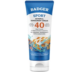 Badger Balm Unscented Clear Zinc Spf 40 Sport Sunscreen 87 ML Mineralli Güneş Kremi