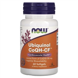 NOW Foods, Убихинол CoQH-CF, 60 гелевых капсул