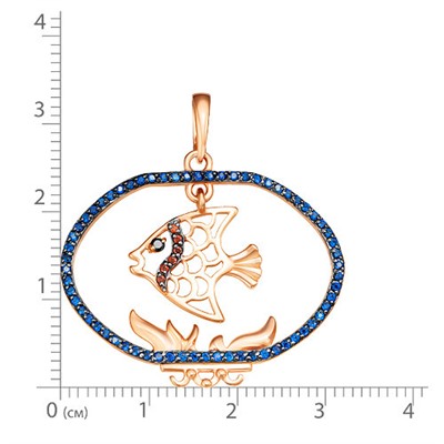 Позолоченная подвеска "Рыбка" 908 - п