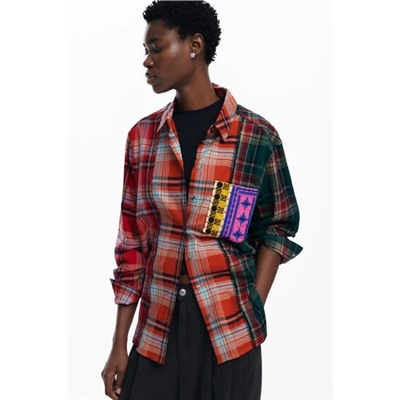 Patchwork checkered shirt