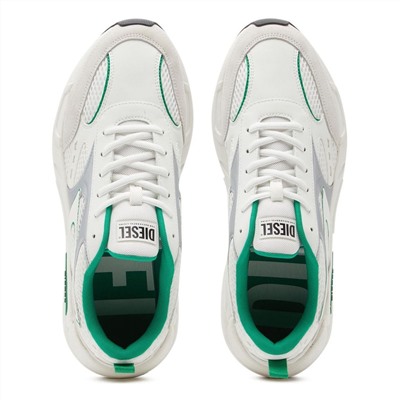 Sneakers Serendipity - logo - blanco y verde - Suela: 4.5 cm