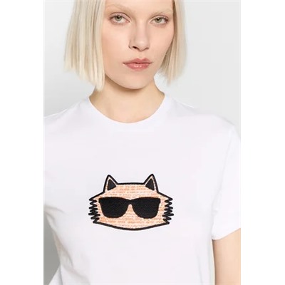 KARL LAGERFELD - CHOUPETTE - Футболка с принтом - белый