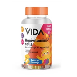 Мультивитамины для детей со вкусом лесных ягод и апельсина Vida Monivitamiininalle Metsämarja-Appelsiini 120 шт