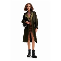 Oversize belted trench coat