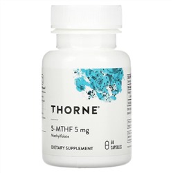 Thorne, 5-МТГФ, 5 мг, 60 капсул