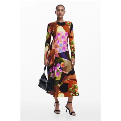 Printed midi dress M. Christian Lacroix