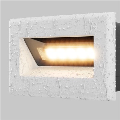 Подсветка для лестниц Outdoor O045SL-L3W3K, 3Вт, 8,4х5,4 см, LED, 250Лм, 3000К, цвет белый