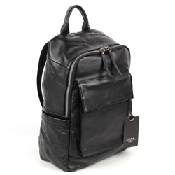 Мужской кожаный дорожный рюкзак Dierhoff DF-6610 Блек