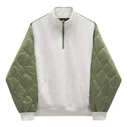 Sudadera con cremallera Peake Mock - blanco y verde