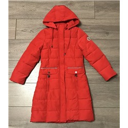 М.1839 Пальто Moncler красное  (140,146,152,158,164)