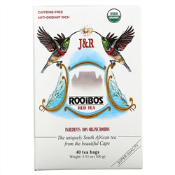 J&R Port Trading, Rooibos Red Tea, Caffeine-Free, 40 Tea Bags, 3.53 oz (100 g)