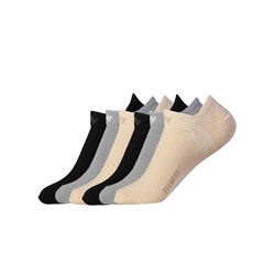 Набор женских носков, размер 23-25, 6 пар, цвет бежевый, светло-серый, чёрный, ассорти