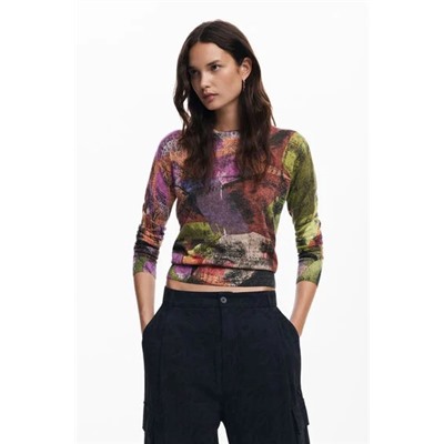 Cargo pants with M. Christian Lacroix print