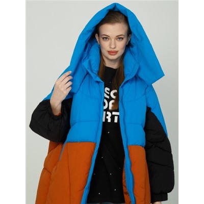Куртка женская 12411-22050 multicolor-biruza/black/copper