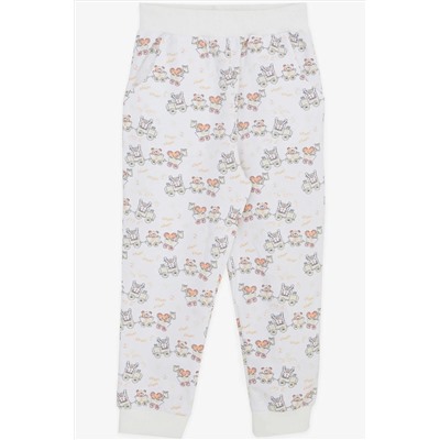 Белые спортивные штаны для мальчиков Breeze с рисунком веселых животных (1–4 года)