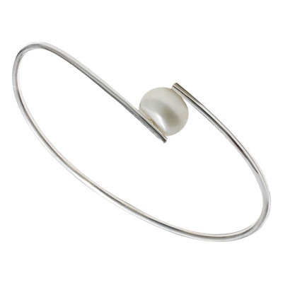 Pulsera - plata 925 - perlas de agua dulce - Ø de la perla: 9 - 9.5 mm