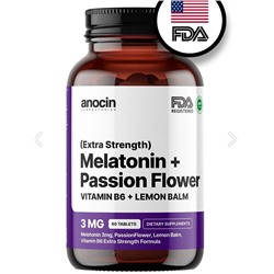 anocin Melatonin 60 Passiflora Vitaminb6 Ve Limon Otu Melatoninn Tablet