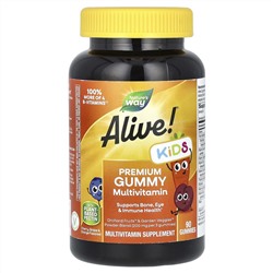 Nature's Way, Alive!, мультивитамины премиального качества для детей, со вкусом вишни, винограда и апельсина, 90 жевательных таблеток